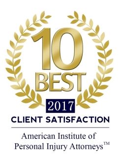 10 Best Client Satisfaction 2017 American Institute of Personal Injury Attorneys award